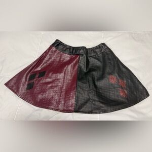 Undergirl Black and Burgundy Skater Skirt